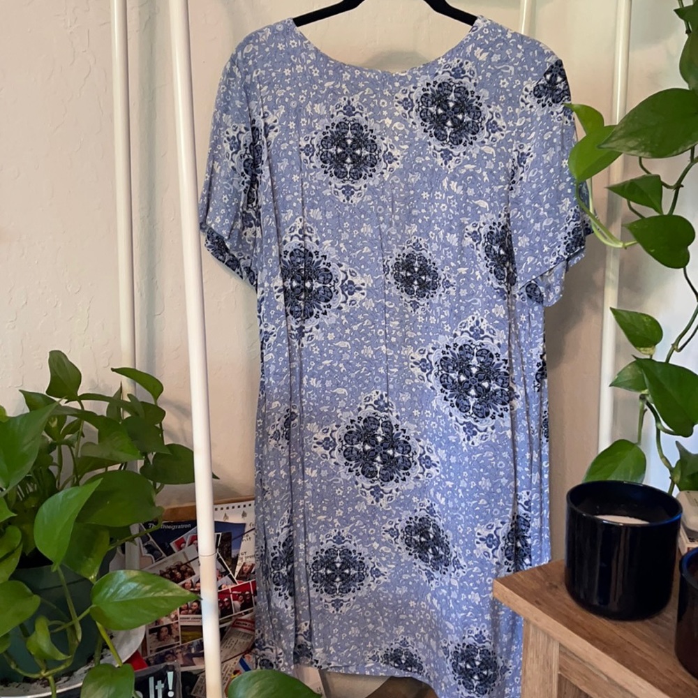 Fun paisley printed tee shirt dress